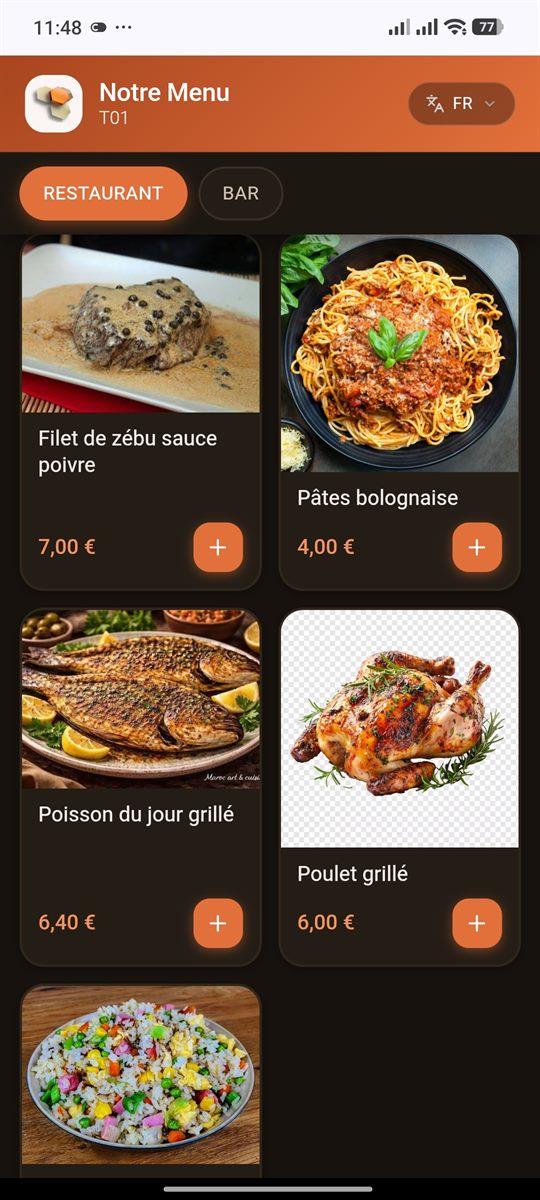 Hôtel-restaurant — Commande mobile (1)