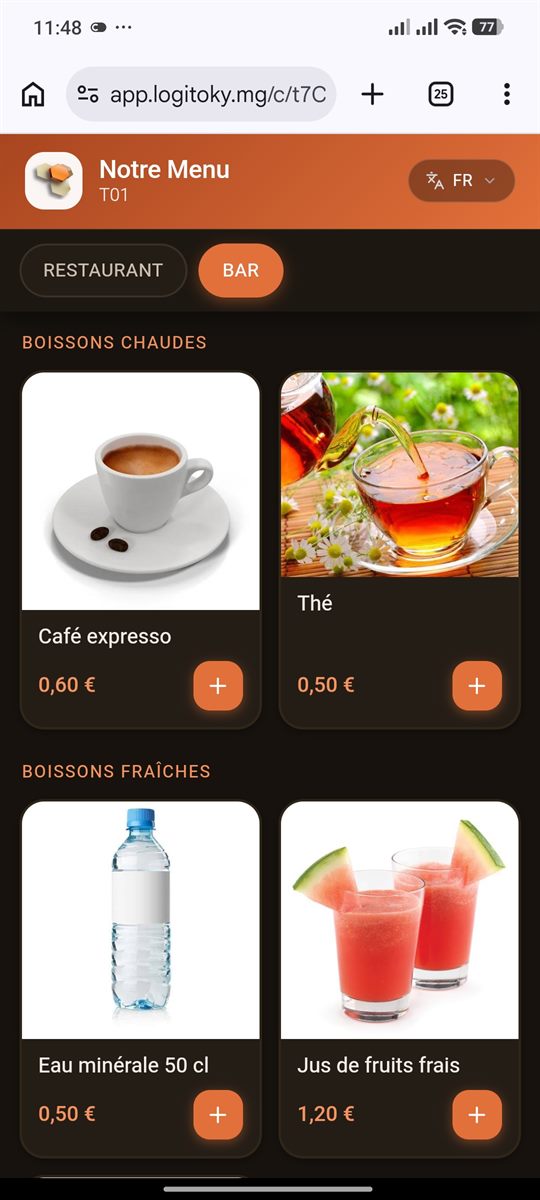 Hôtel-restaurant — Commande mobile (2)